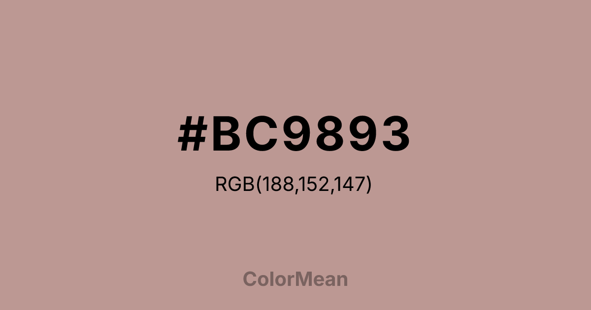 #BC9893 color swatch