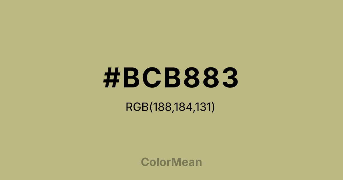 #BCB883 color swatch