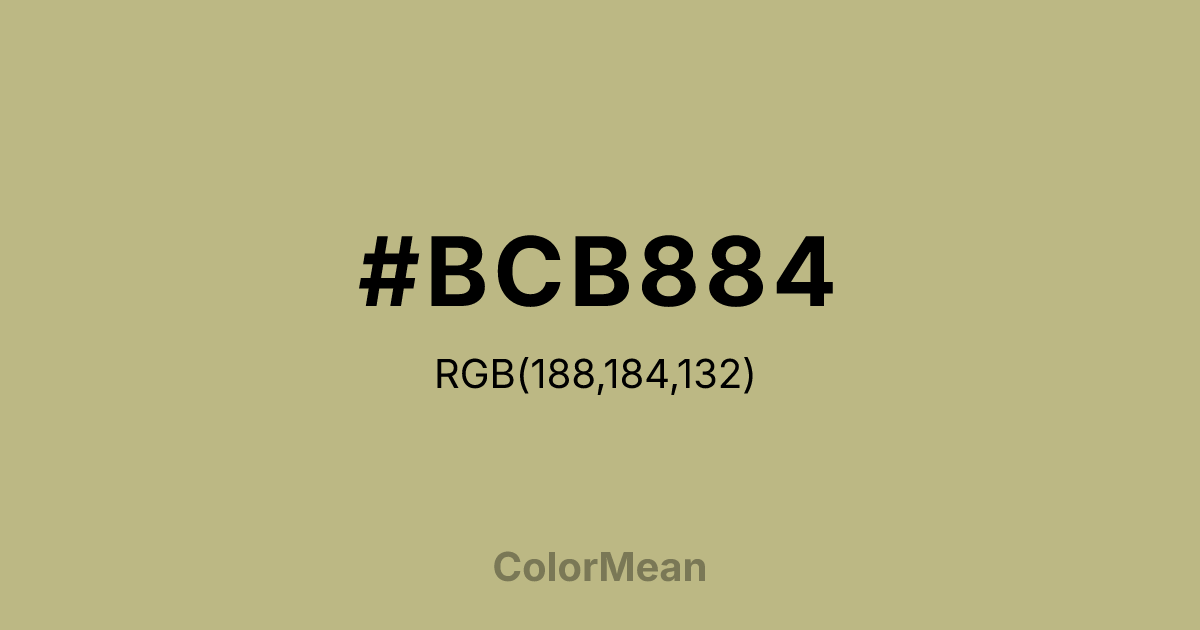 #BCB884 color swatch