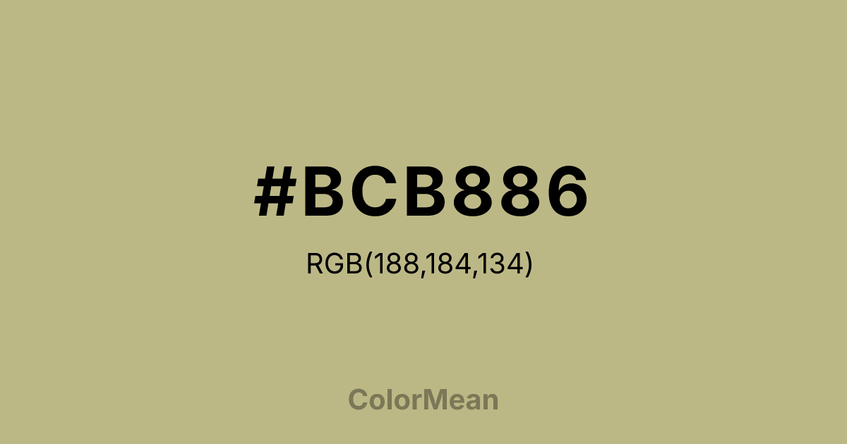#BCB886 color swatch