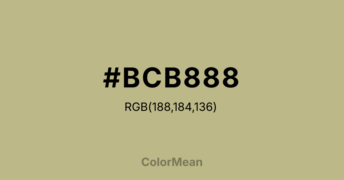 #BCB888 color swatch