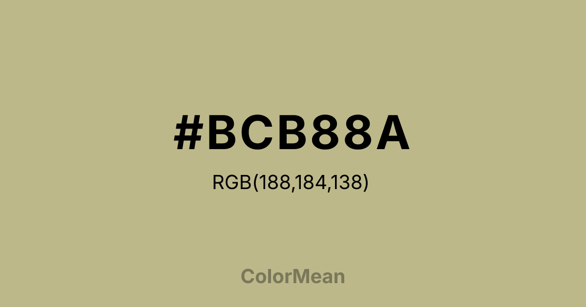 #BCB88A color swatch