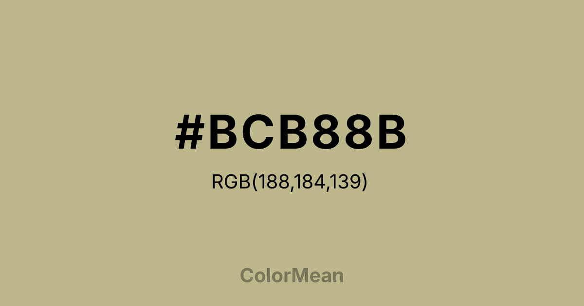 #BCB88B color swatch