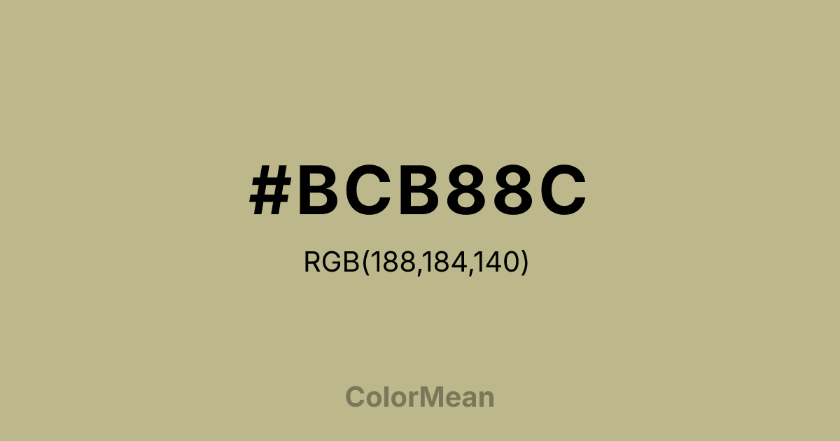 #BCB88C color swatch