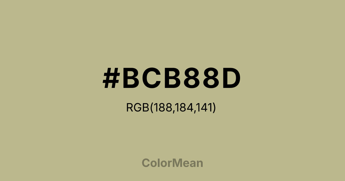 #BCB88D color swatch