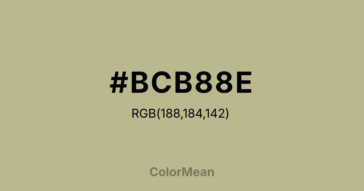 #BCB88E color swatch