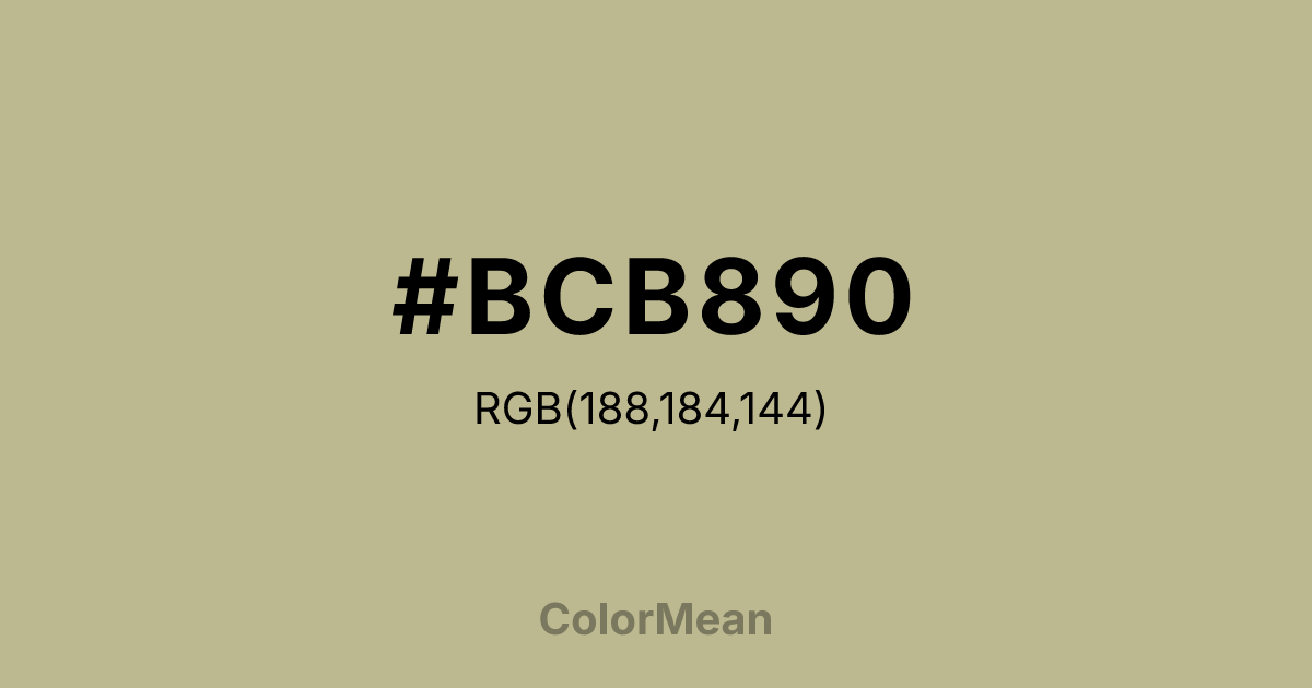 #BCB890 color swatch