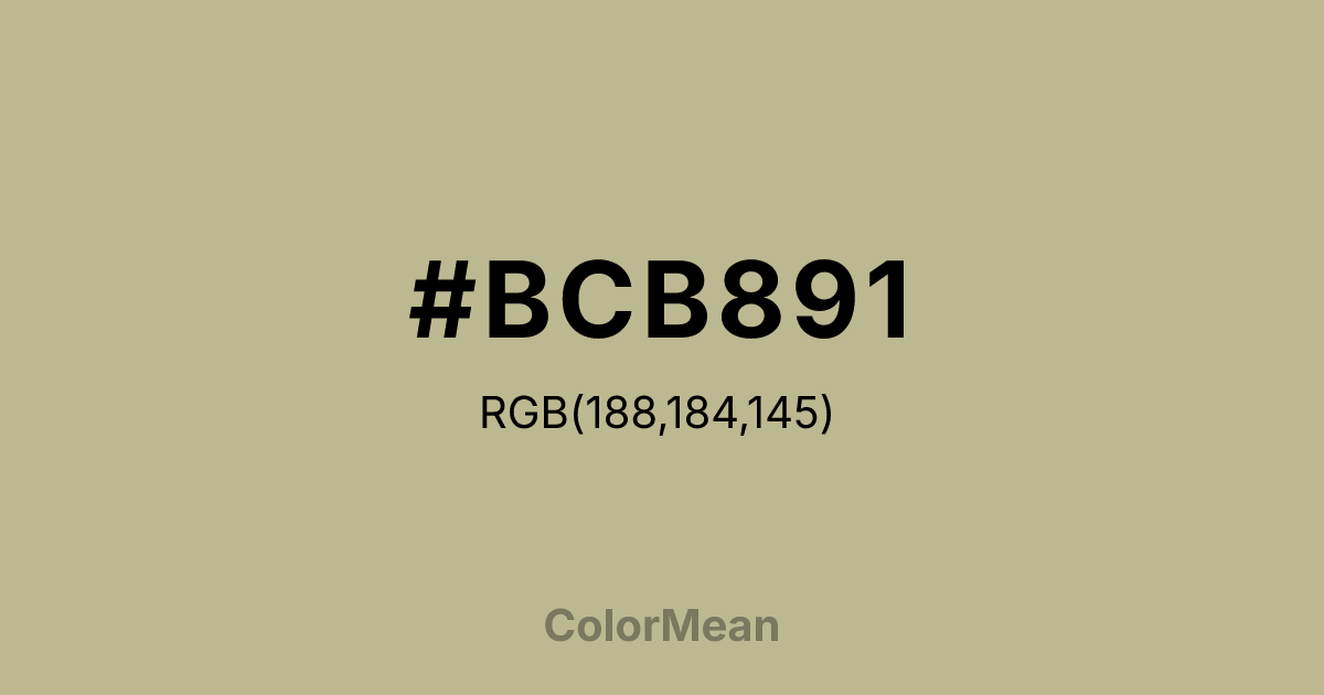 #BCB891 color swatch