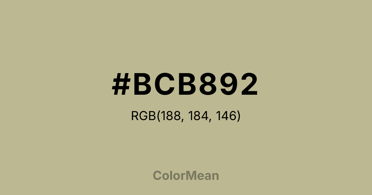 #BCB892 color swatch