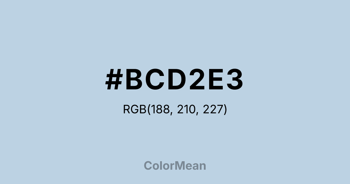 #BCD2E3 color swatch