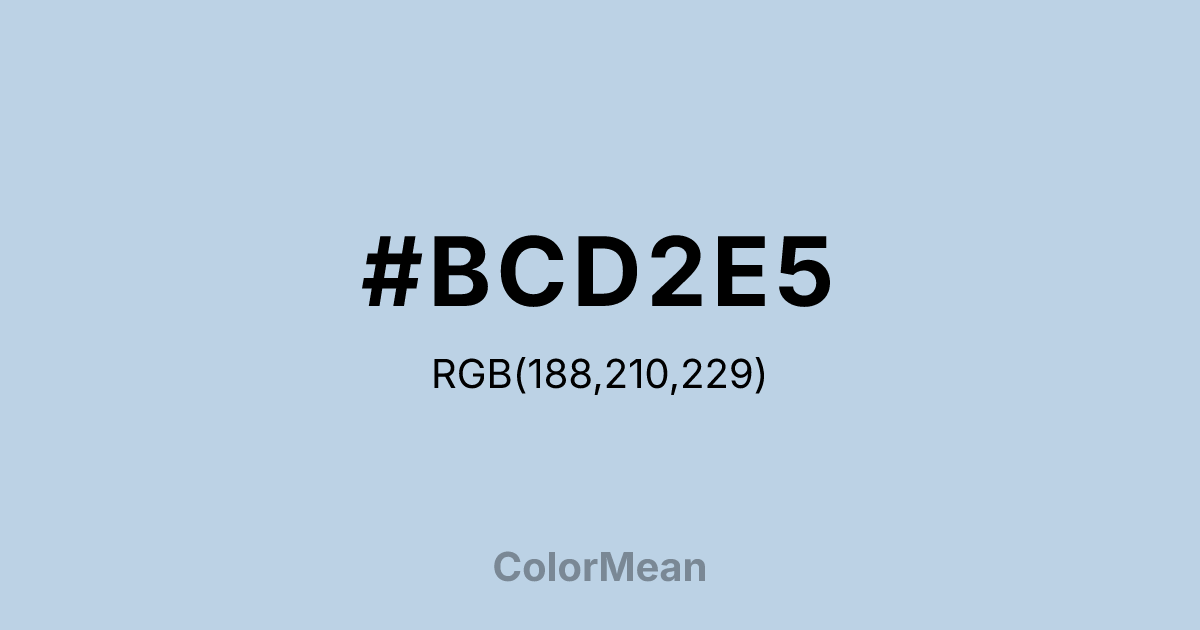 #BCD2E5 color swatch