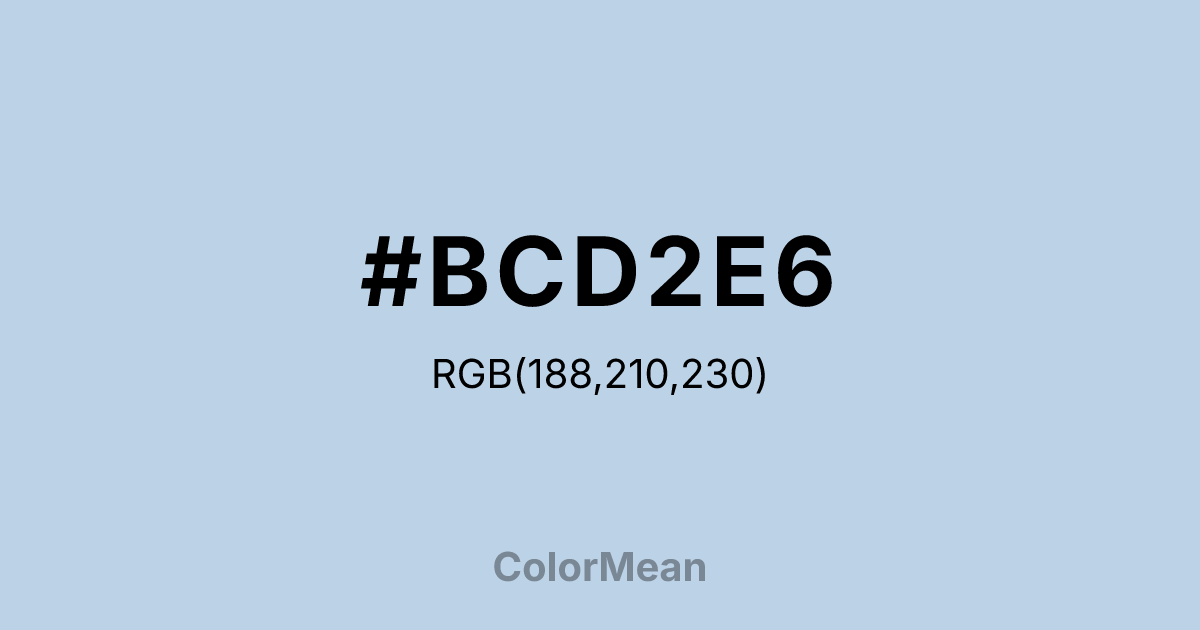 #BCD2E6 color swatch