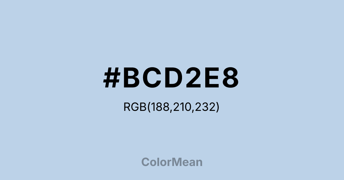 #BCD2E8 color swatch