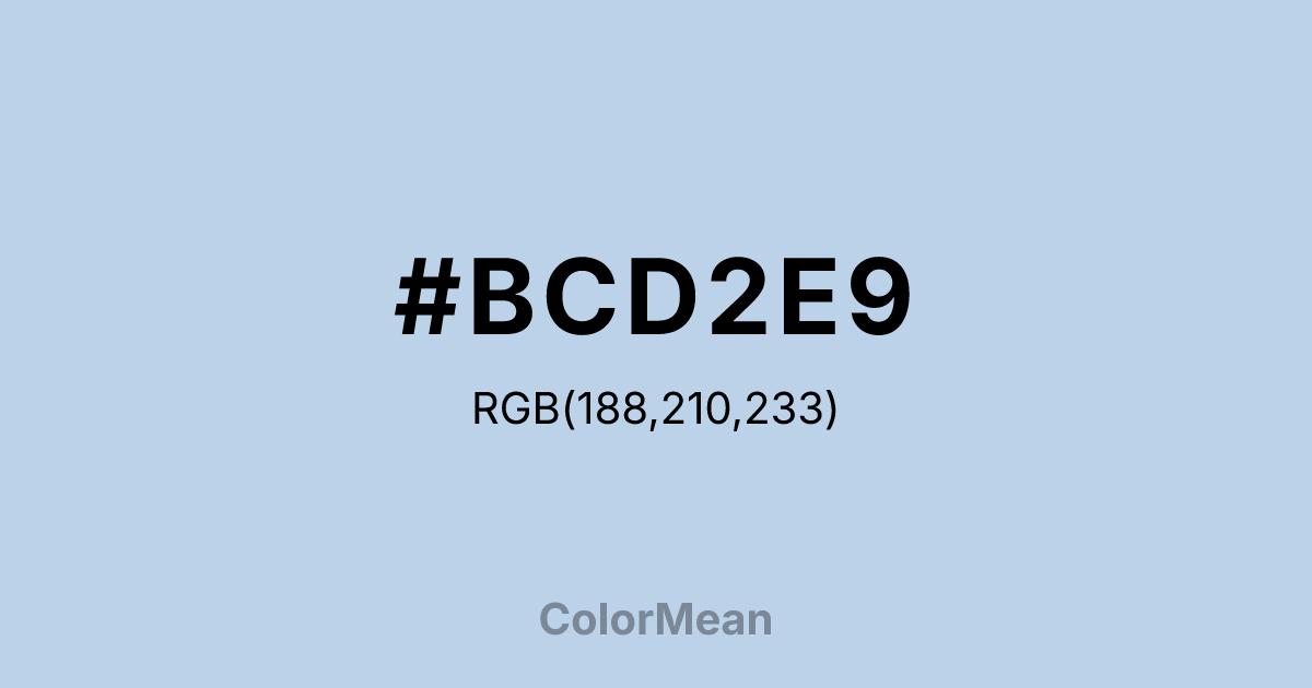 #BCD2E9 color swatch
