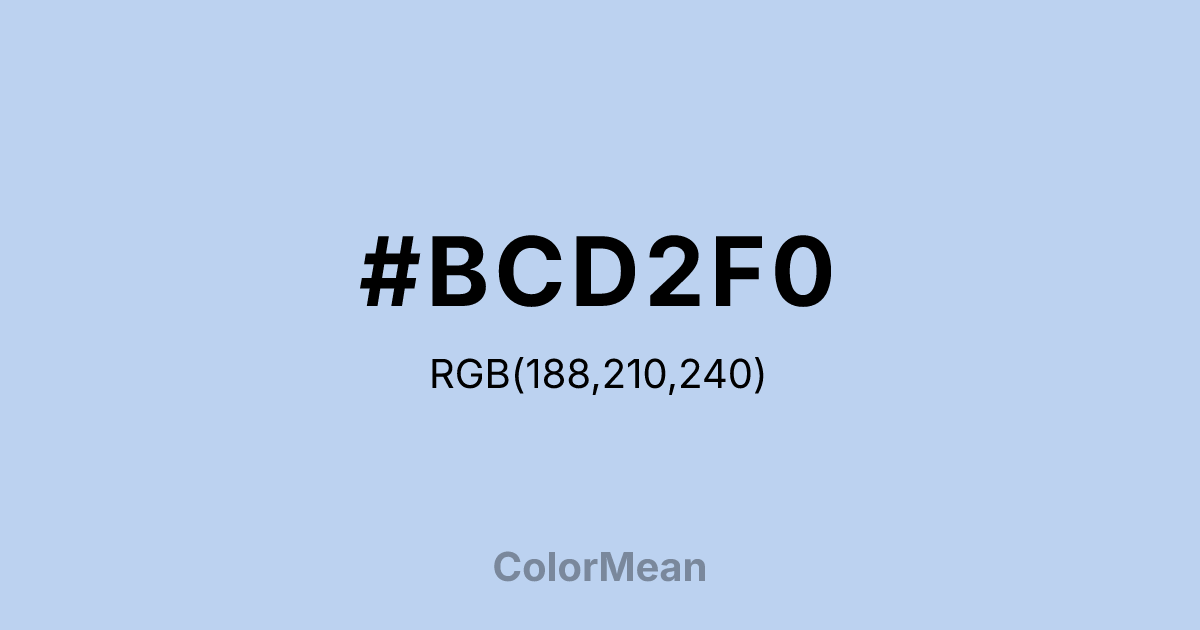 #BCD2F0 color swatch