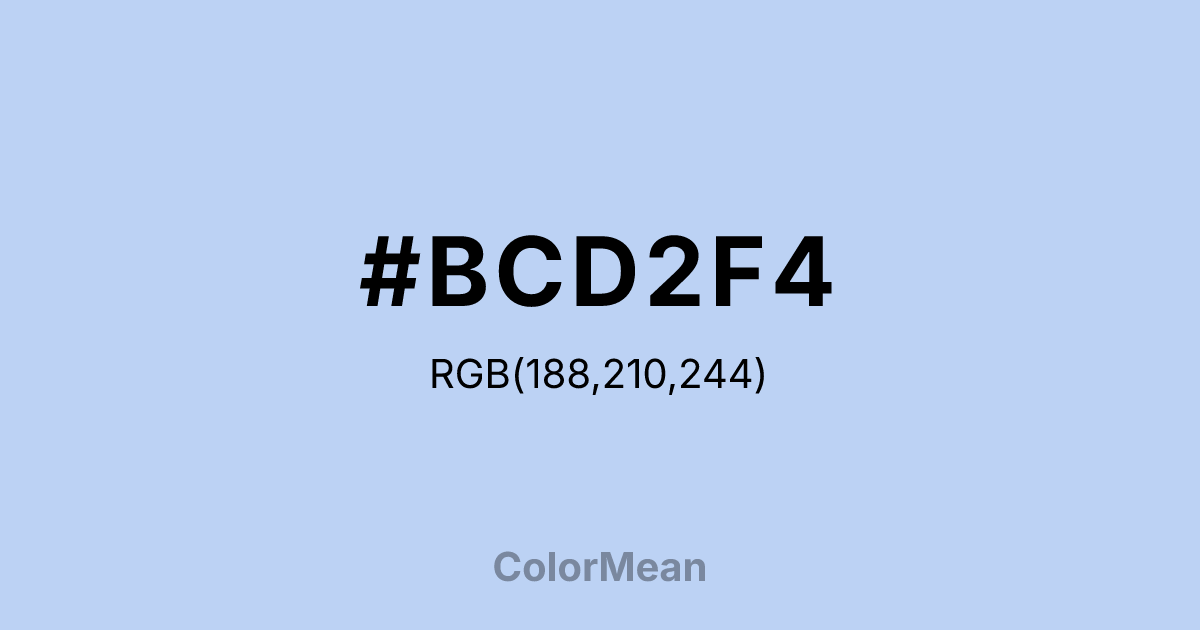 #BCD2F4 color swatch