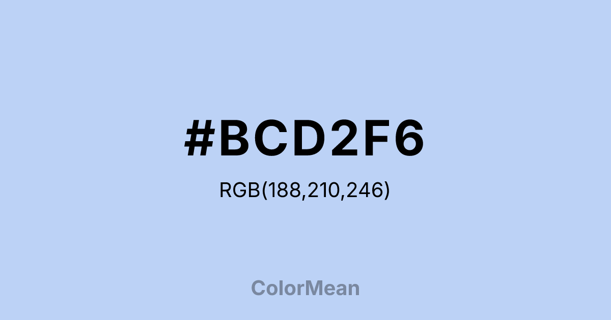 #BCD2F6 color swatch