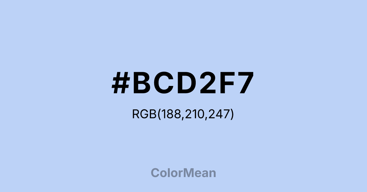 #BCD2F7 color swatch