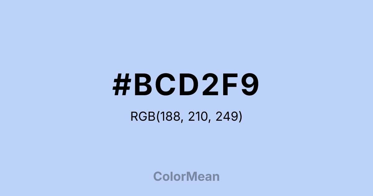 #BCD2F9 color swatch