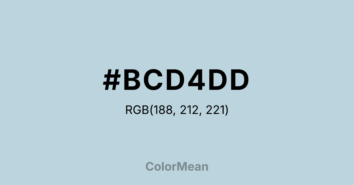 #BCD4DD color swatch