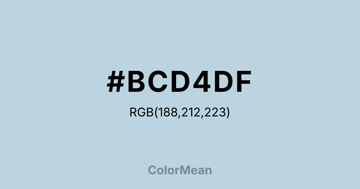 #BCD4DF color swatch