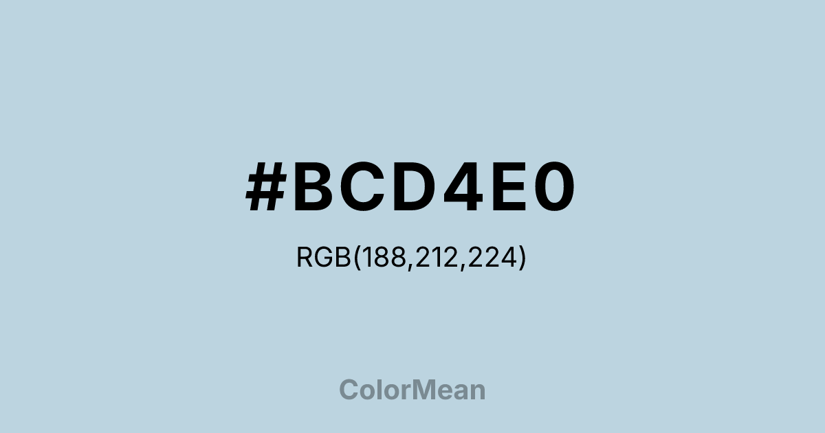 #BCD4E0 color swatch