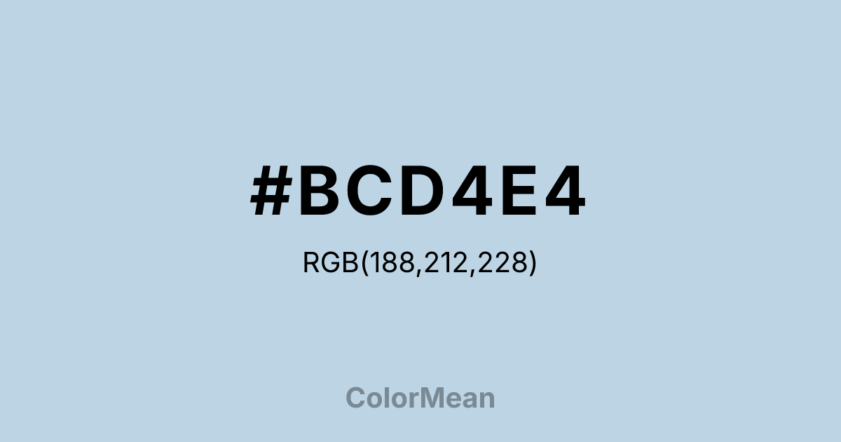 #BCD4E4 color swatch