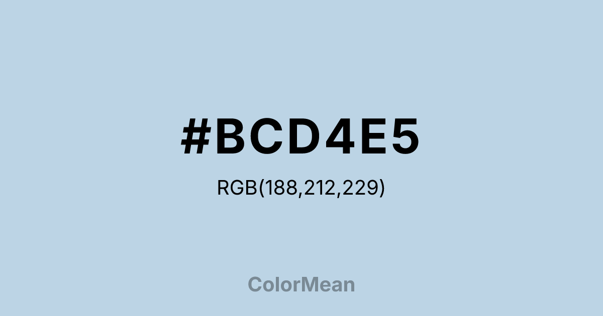 #BCD4E5 color swatch