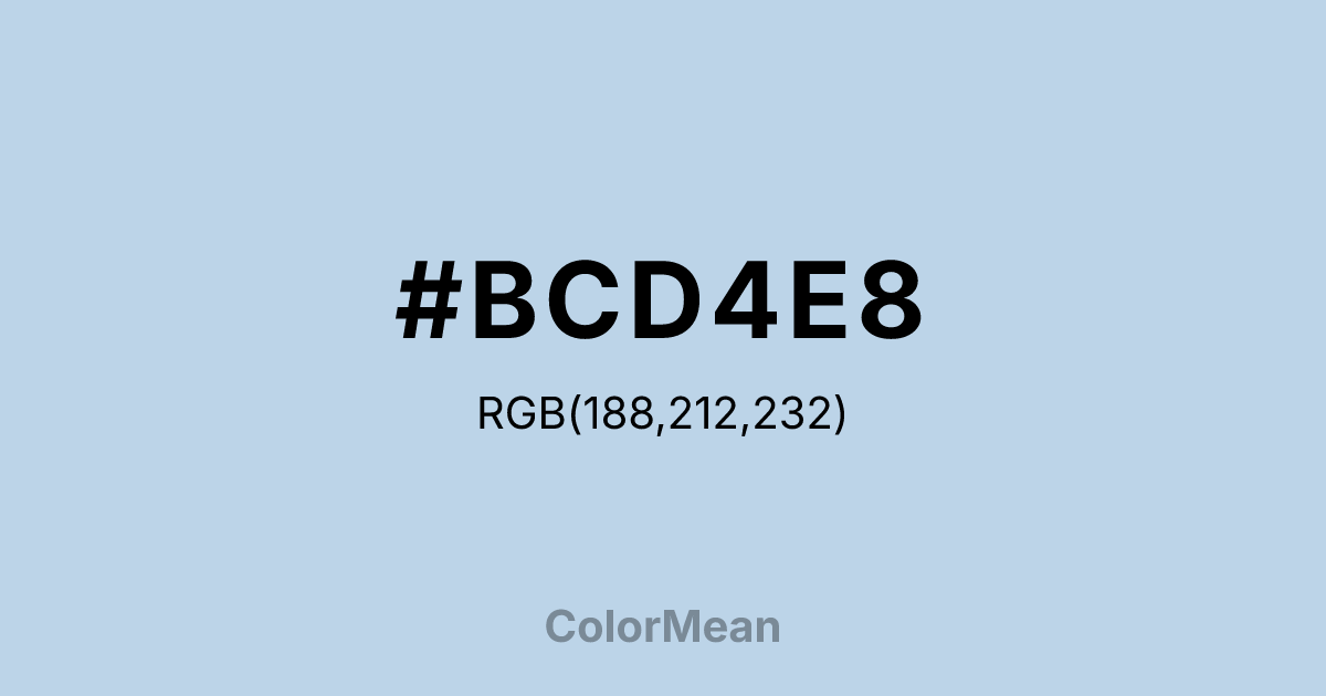 #BCD4E8 color swatch