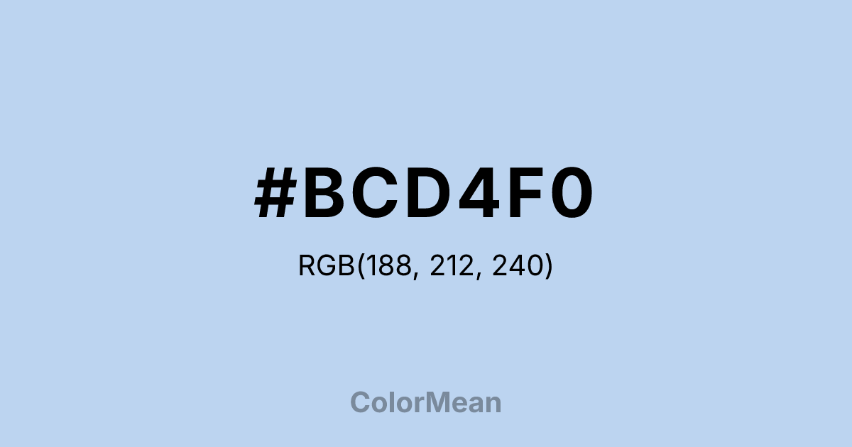 #BCD4F0 color swatch