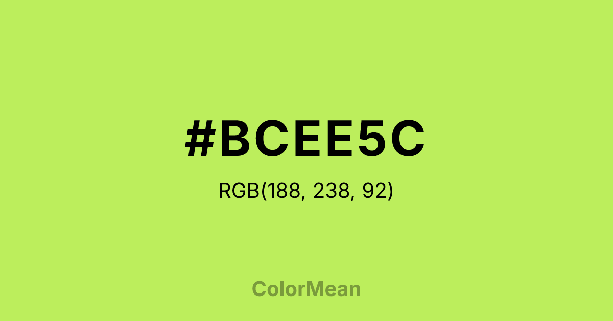 #BCEE5C color swatch