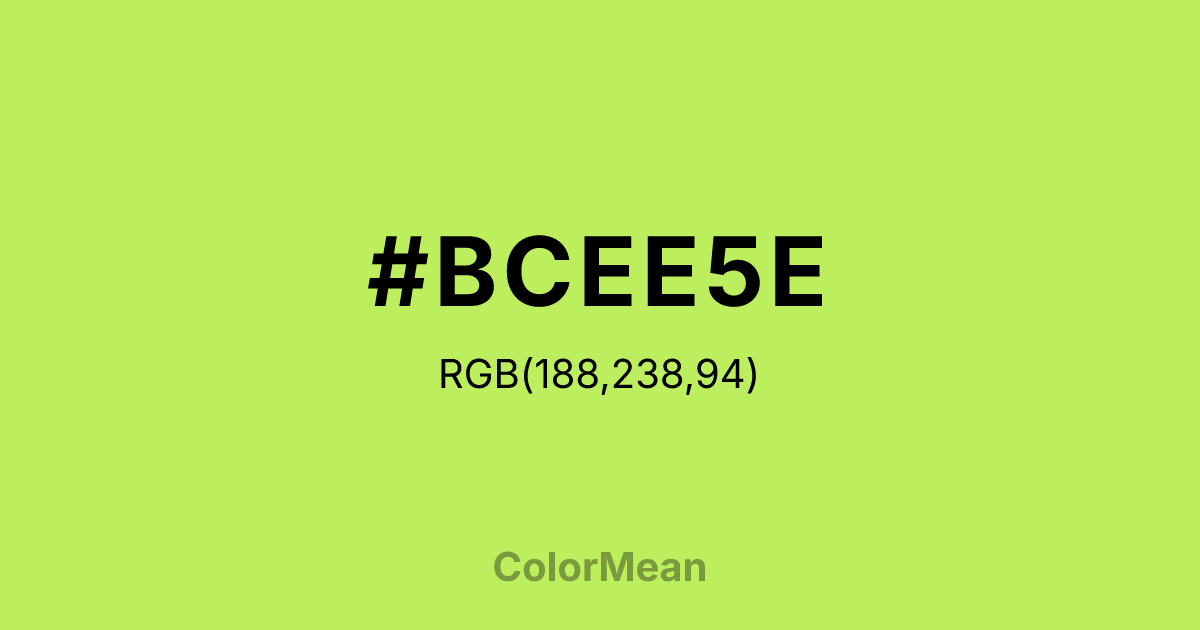 #BCEE5E color swatch
