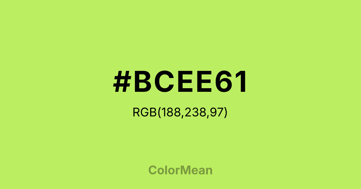 #BCEE61 color swatch