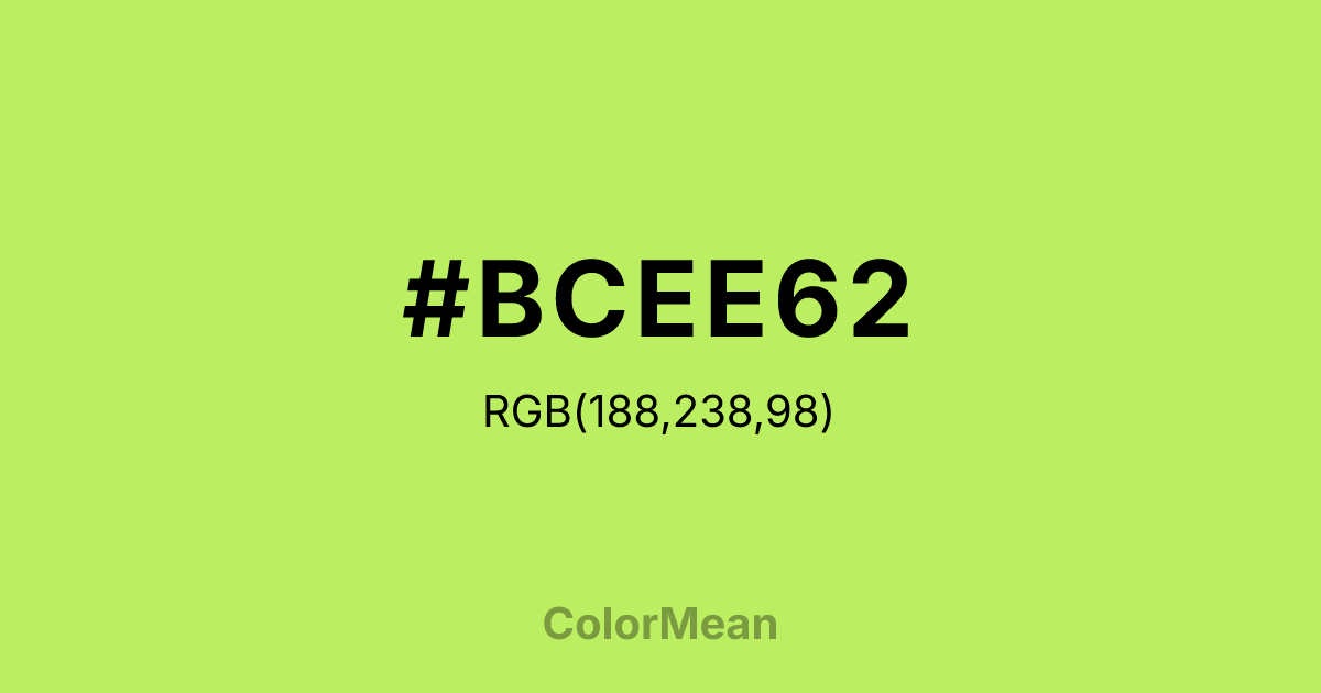 #BCEE62 color swatch