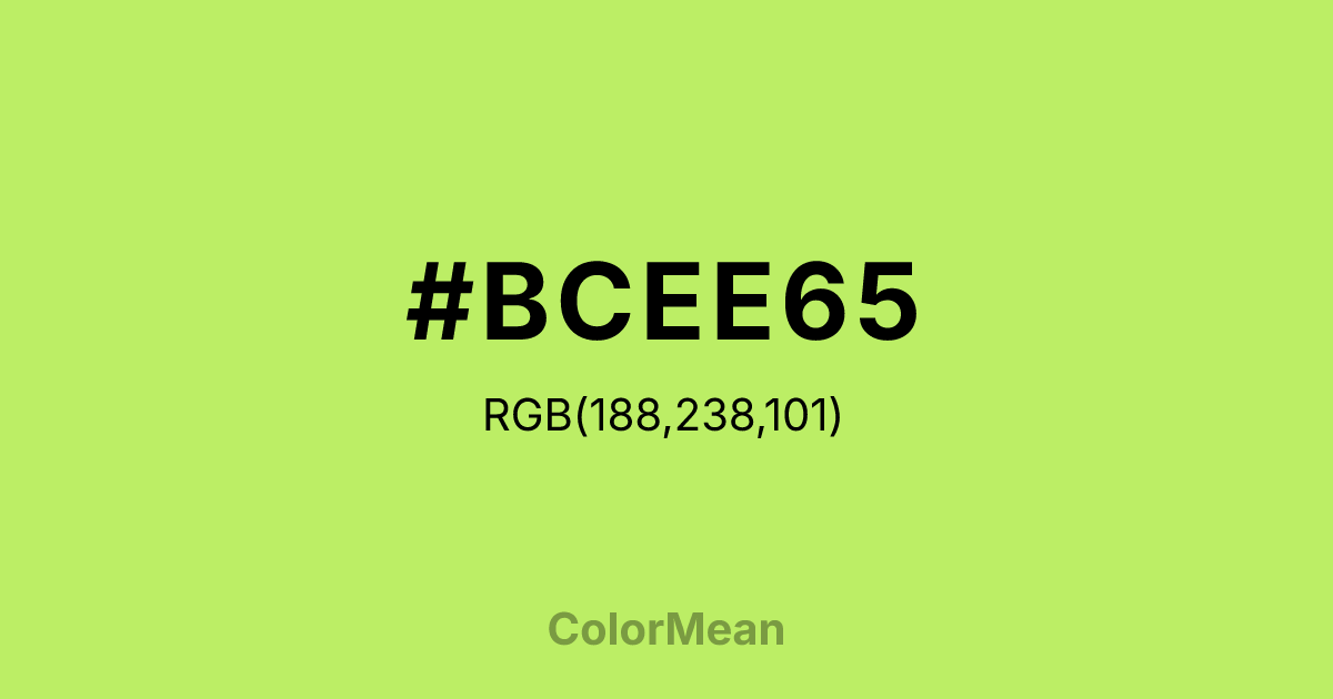 #BCEE65 color swatch