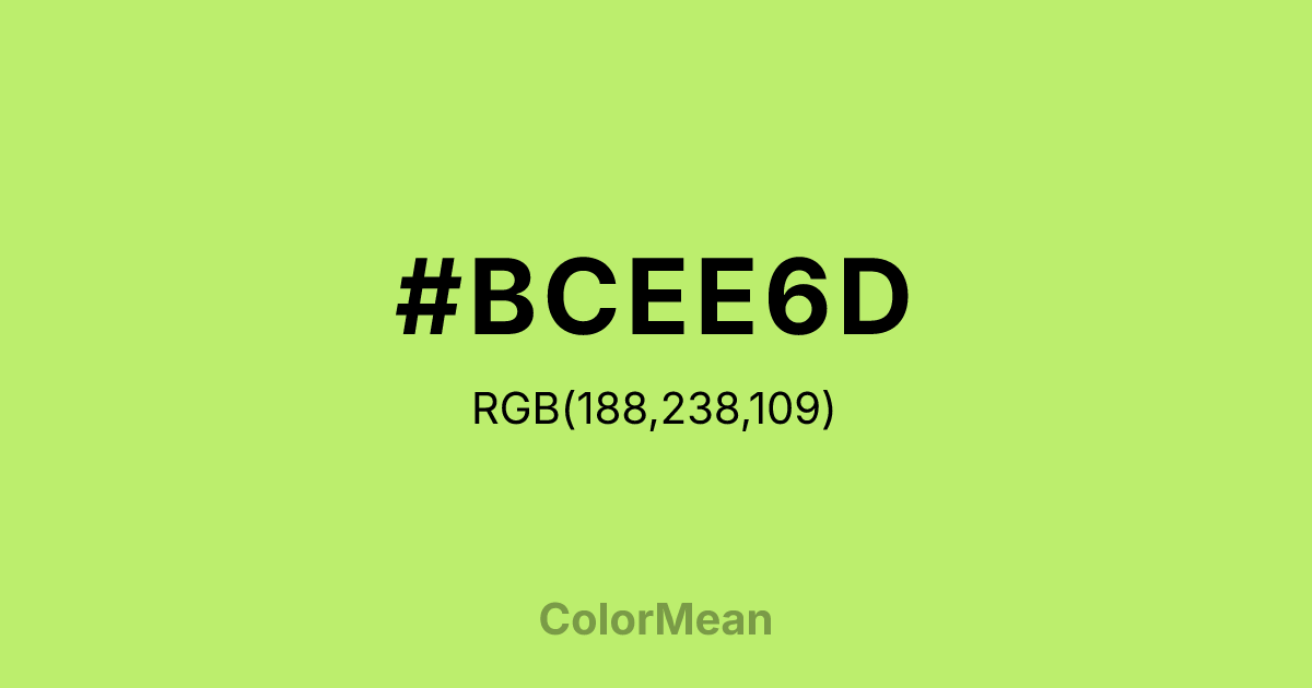 #BCEE6D color swatch