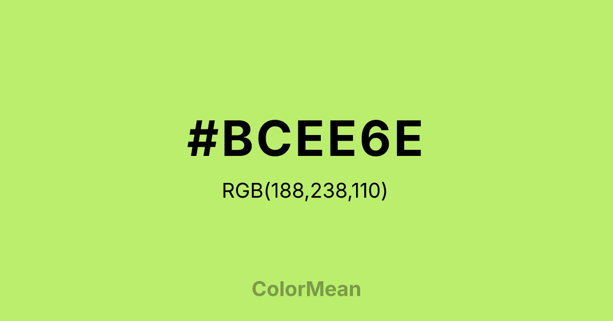 #BCEE6E color swatch