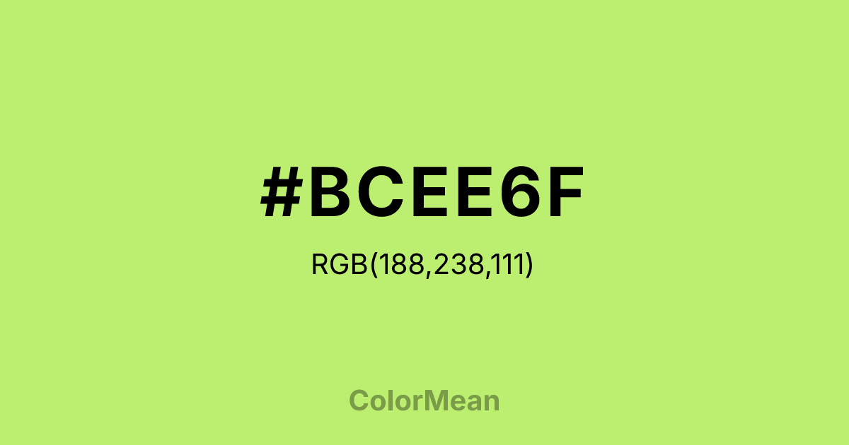 #BCEE6F color swatch