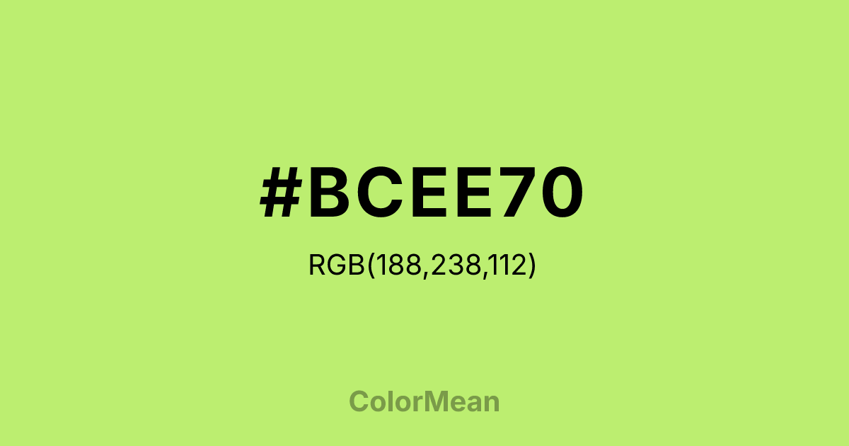 #BCEE70 color swatch