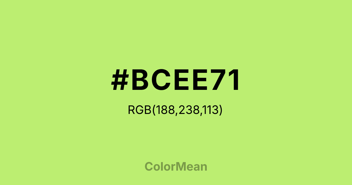 #BCEE71 color swatch