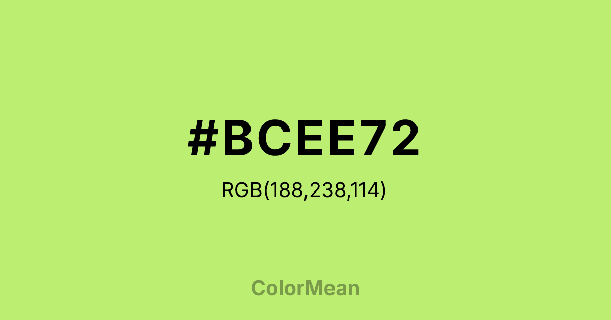 #BCEE72 color swatch