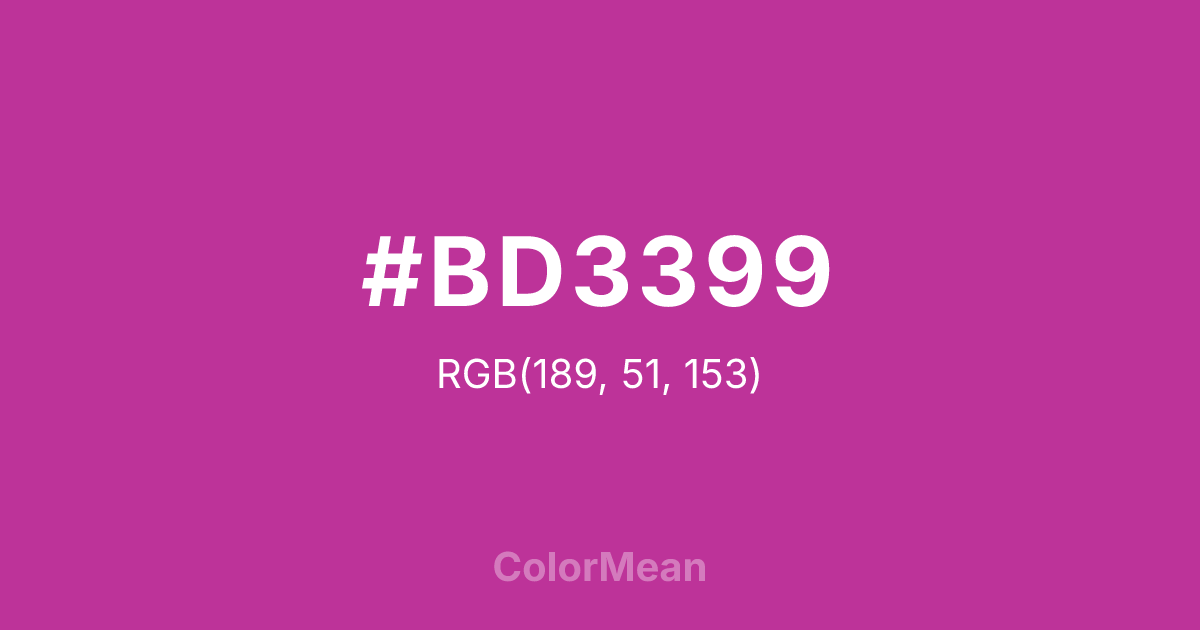 #BD3399 color swatch