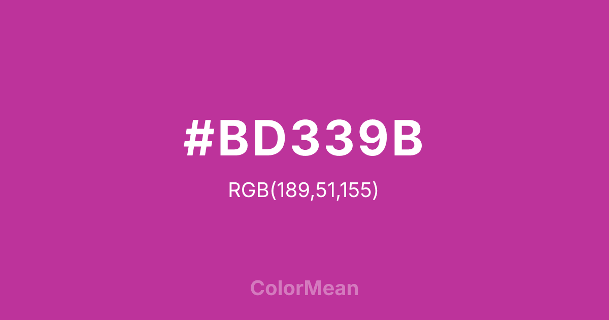 #BD339B color swatch