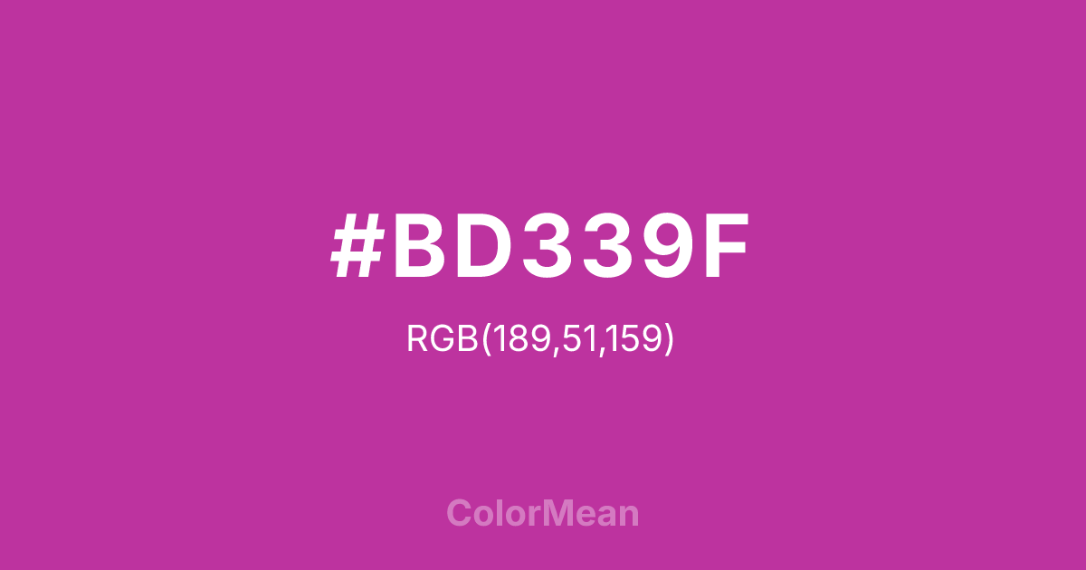 #BD339F color swatch