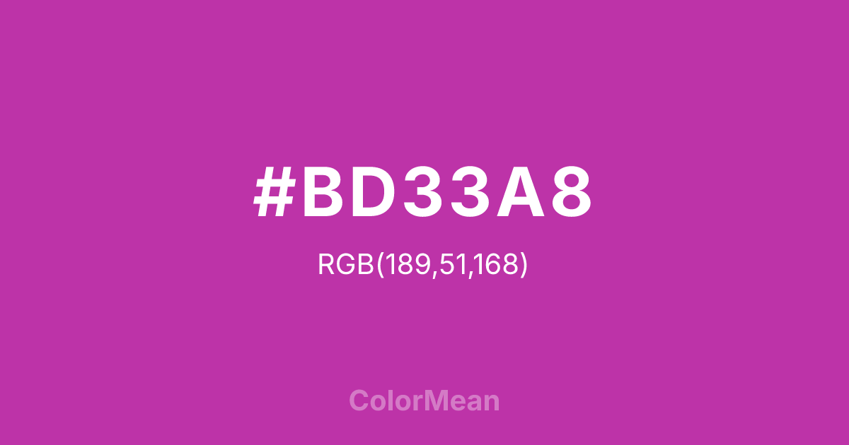 #BD33A8 color swatch