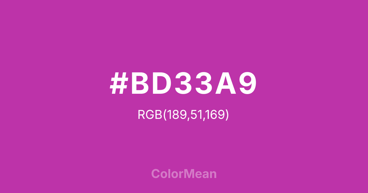 #BD33A9 color swatch