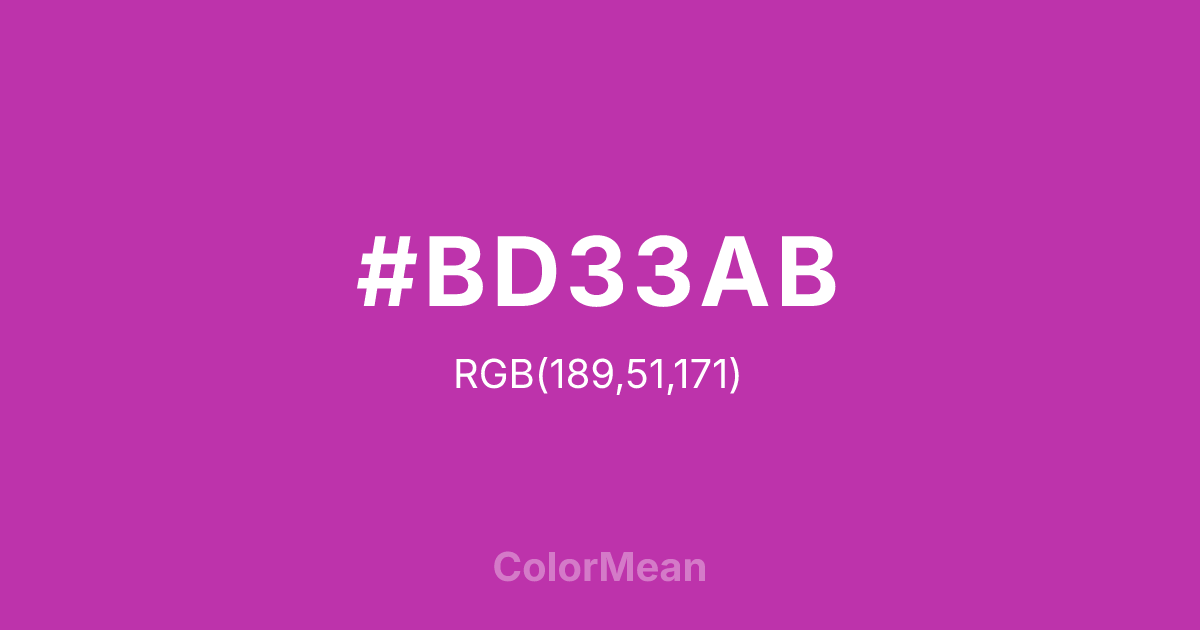 #BD33AB color swatch