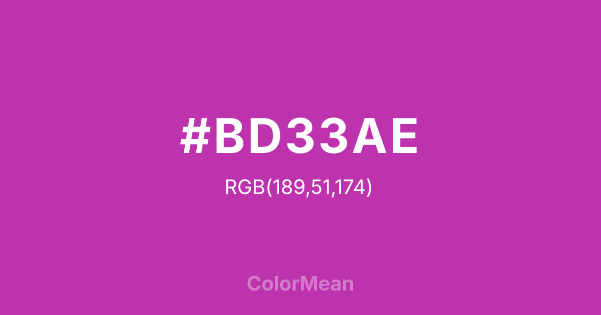 #BD33AE color swatch