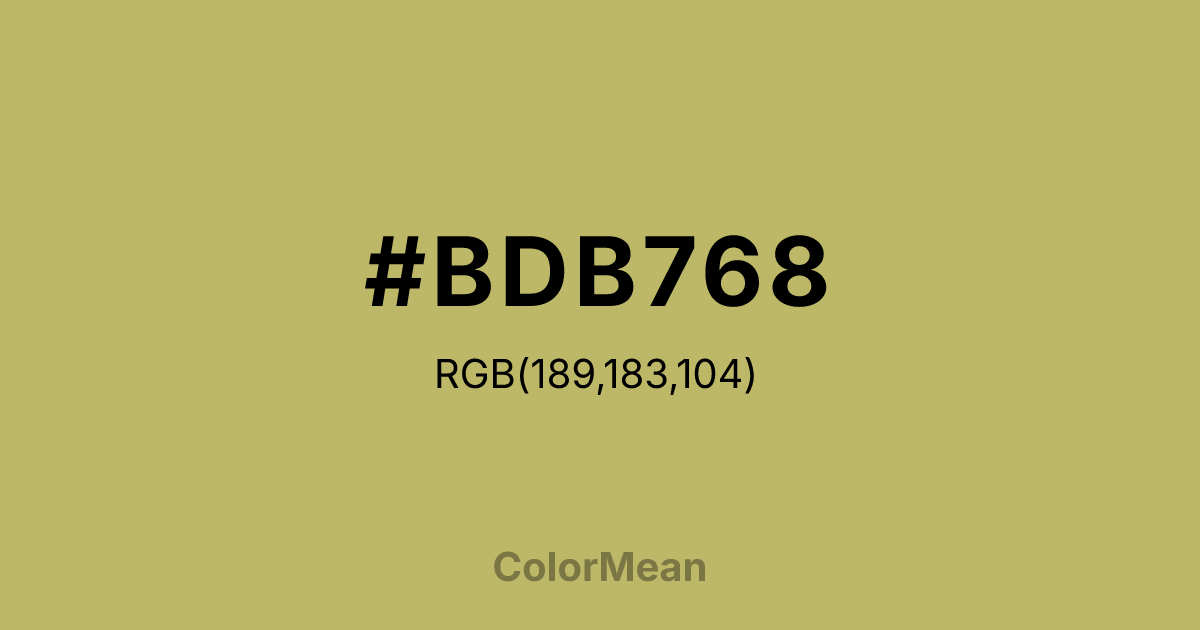 #BDB768 color swatch