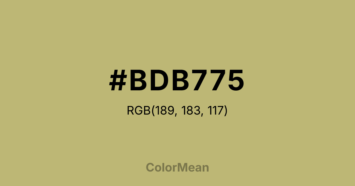 #BDB775 color swatch